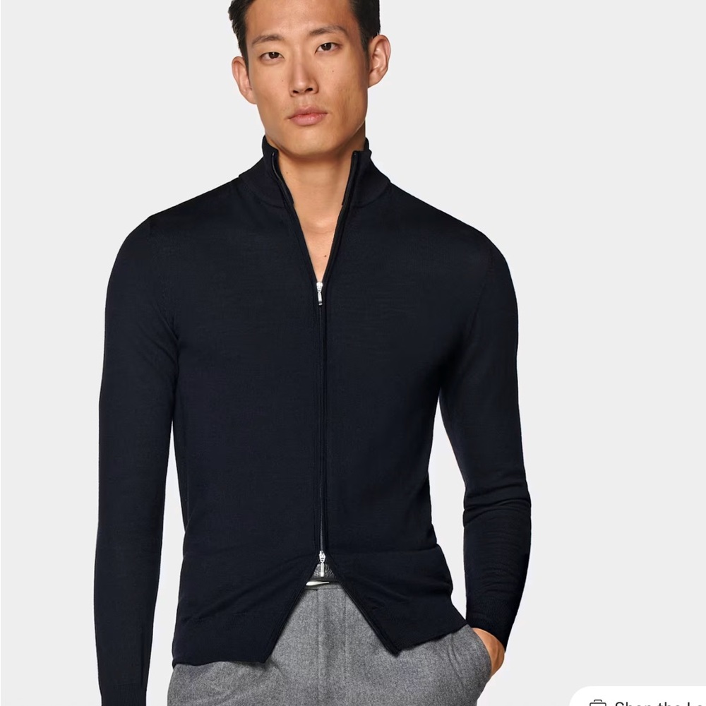 Navy Suit Supply Cardigan NWT